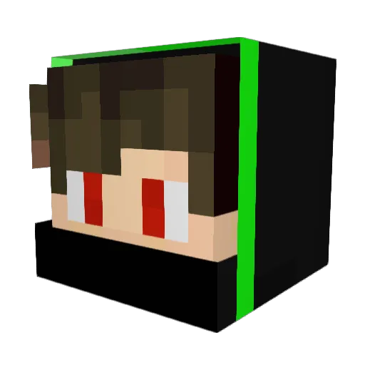 JWA Minecraft avatar head, 3D render