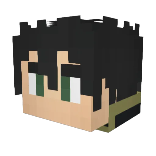 JWDR Minecraft avatar head, 3D render