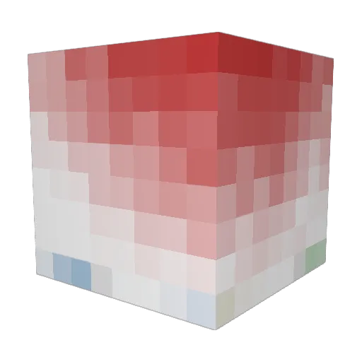 JWP_00 Minecraft avatar head, 3D render