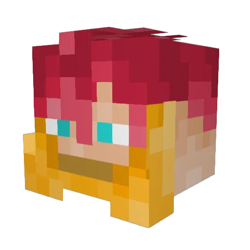 JWhip_ Minecraft avatar head, 3D render