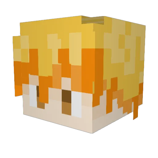 JWiryo Minecraft avatar head, 3D render