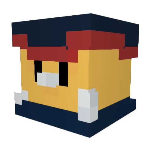 JX1DX1 Minecraft avatar head, 3D render