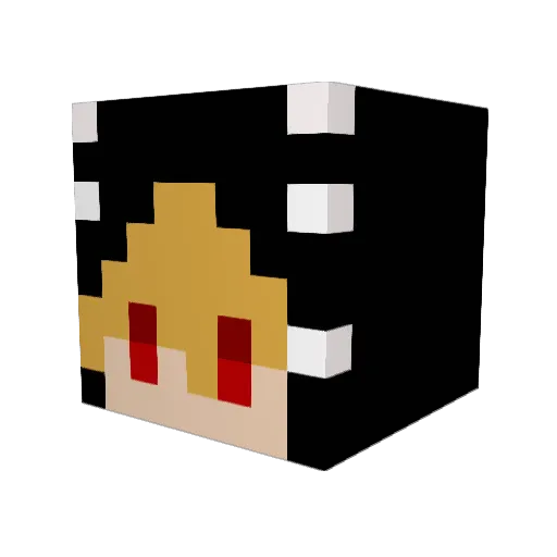 JY3375_ Minecraft avatar head, 3D render