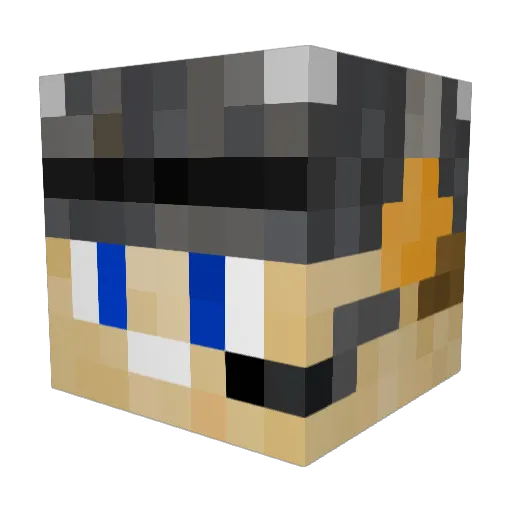 JYCheng Minecraft avatar head, 3D render