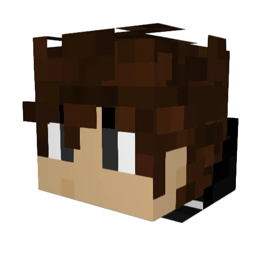 JYD8 Minecraft avatar head, 3D render
