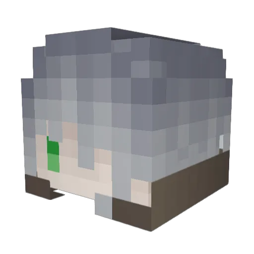 JYFC068 Minecraft avatar head, 3D render