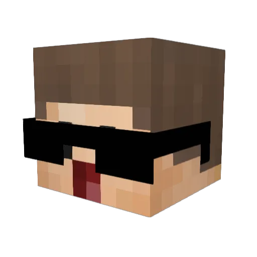 JYShah Minecraft avatar head, 3D render
