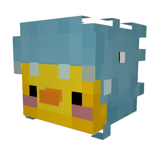 JYUJYUU Minecraft avatar head, 3D render