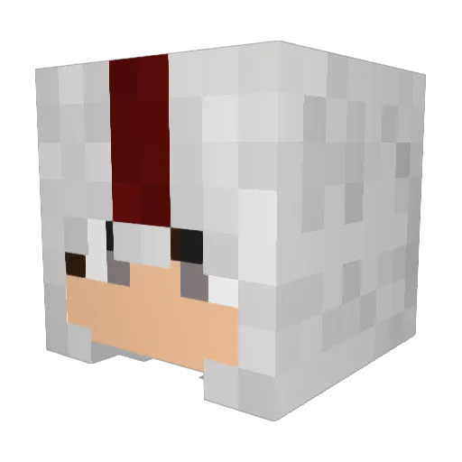 JY_SS Minecraft avatar head, 3D render