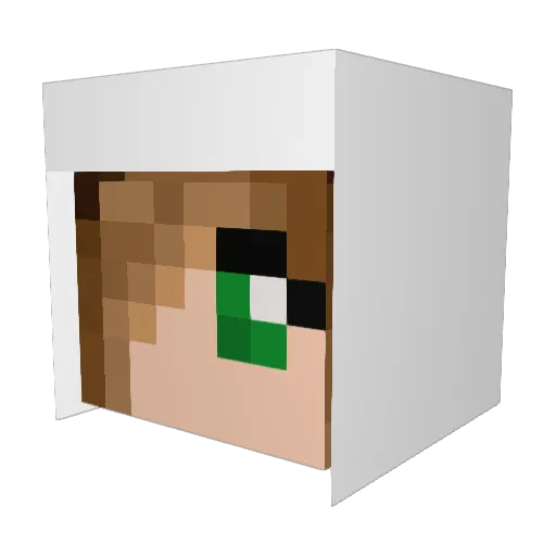 JYuria92 Minecraft avatar head, 3D render