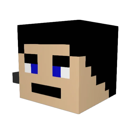 JZELITE Minecraft avatar head, 3D render