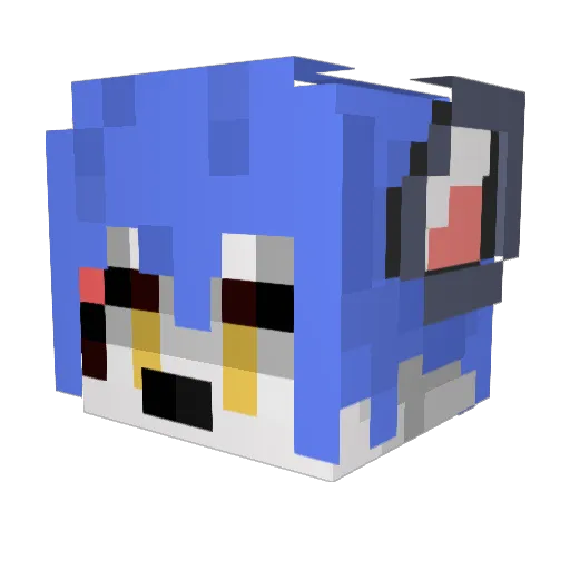 JZHY Minecraft avatar head, 3D render