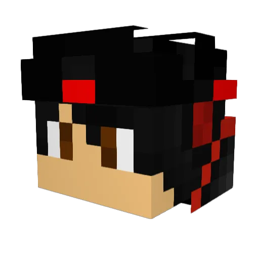 JZLK Minecraft avatar head, 3D render