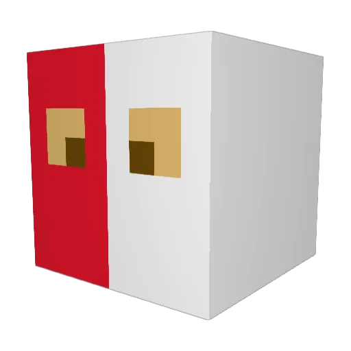 JZUACHU Minecraft avatar head, 3D render
