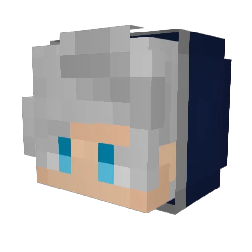 JZ__3 Minecraft avatar head, 3D render