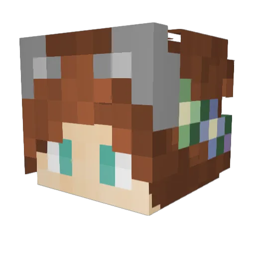 J_247 Minecraft avatar head, 3D render