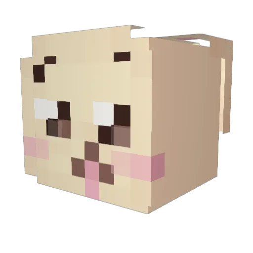 J_89 Minecraft avatar head, 3D render