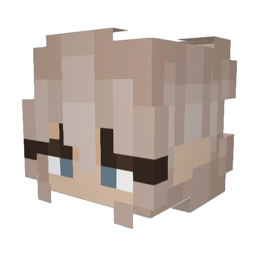 J_A_MM Minecraft avatar head, 3D render