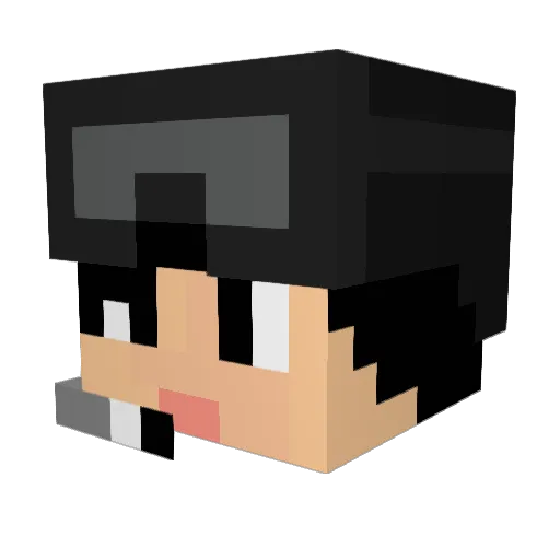 J_A_va Minecraft avatar head, 3D render