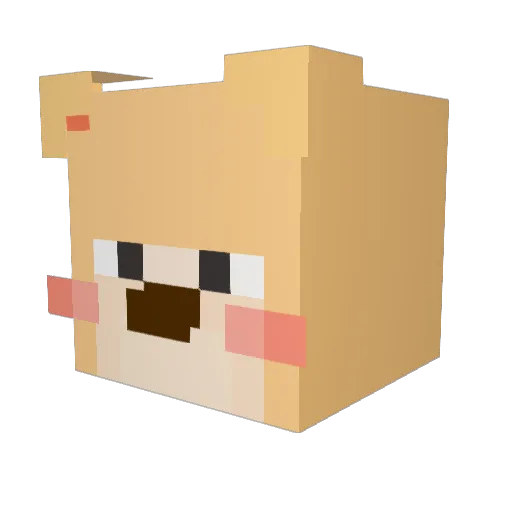 J_Bread Minecraft avatar head, 3D render