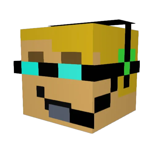 J_D_M_K Minecraft avatar head, 3D render
