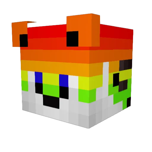 J_ES Minecraft avatar head, 3D render