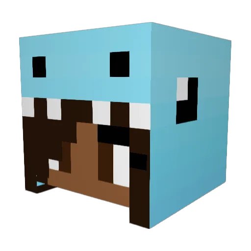J_KMinecraft Minecraft avatar head, 3D render