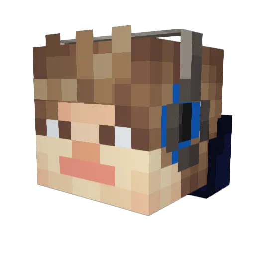 J_PA_A Minecraft avatar head, 3D render