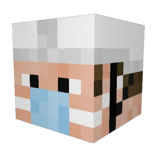 J_R_U_K_9_7 Minecraft avatar head, 3D render