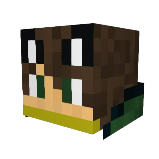 J_T105 Minecraft avatar head, 3D render