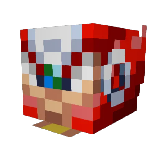 J_X Minecraft avatar head, 3D render