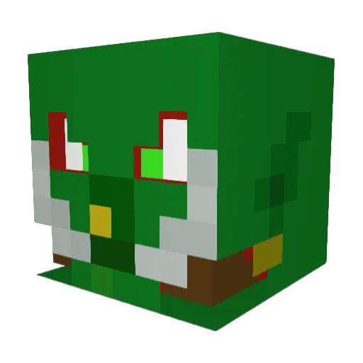 J__P__ Minecraft avatar head, 3D render