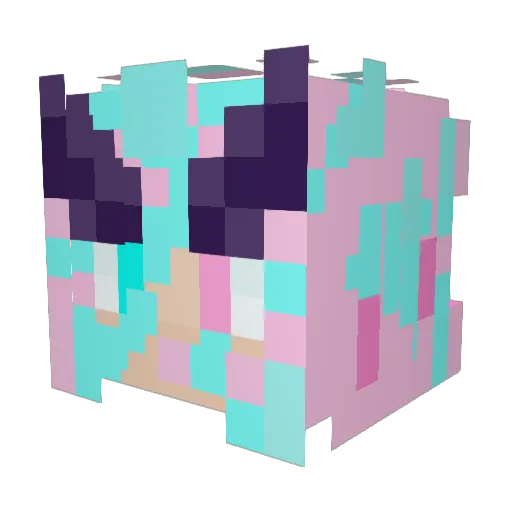 J_le Minecraft avatar head, 3D render