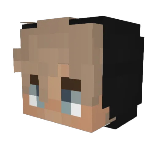 J_sse Minecraft avatar head, 3D render