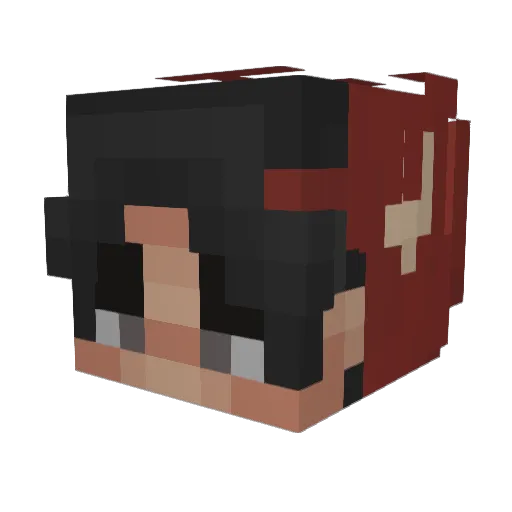 Ja0zsq Minecraft avatar head, 3D render