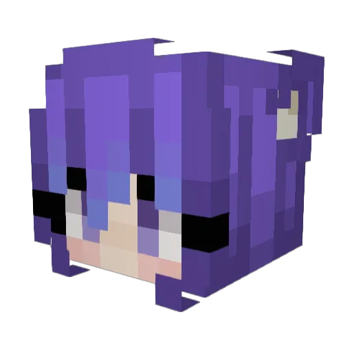 Ja1ly Minecraft avatar head, 3D render
