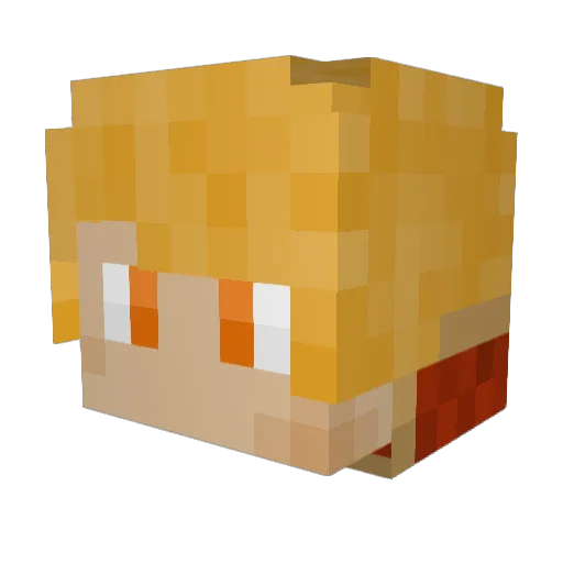 Ja2378X Minecraft avatar head, 3D render