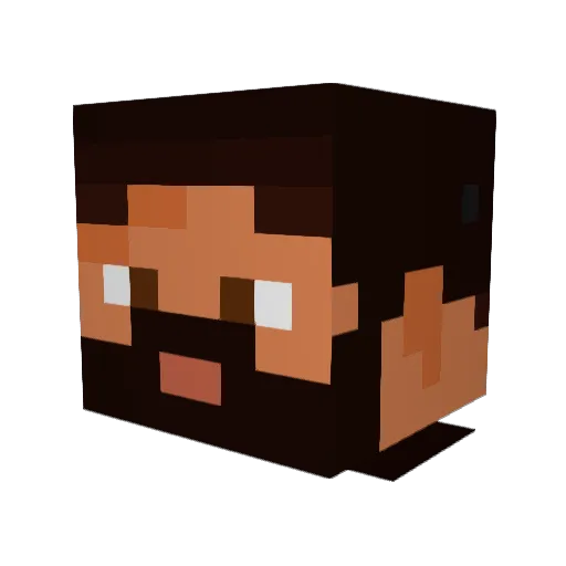 Ja2zz Minecraft avatar head, 3D render