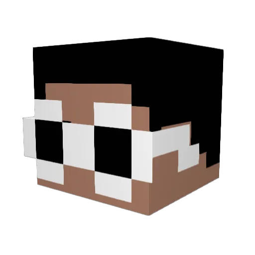 JaBoMac Minecraft avatar head, 3D render