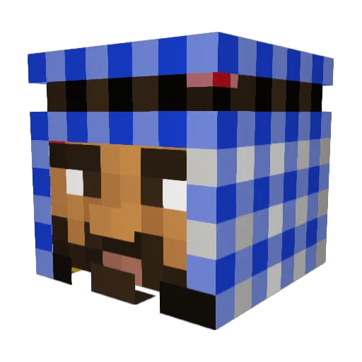 JaBuK4 Minecraft avatar head, 3D render