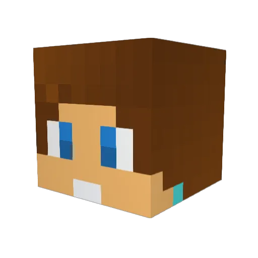 JaBubble Minecraft avatar head, 3D render