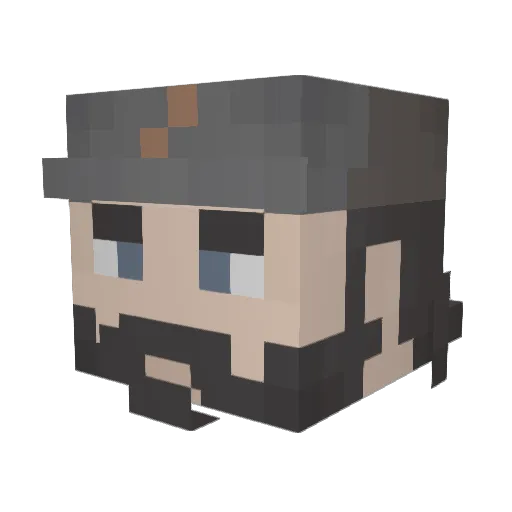JaCrispy222 Minecraft avatar head, 3D render