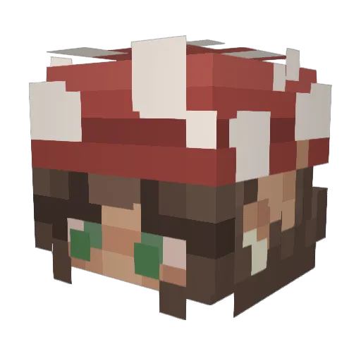 JaHo08 Minecraft avatar head, 3D render