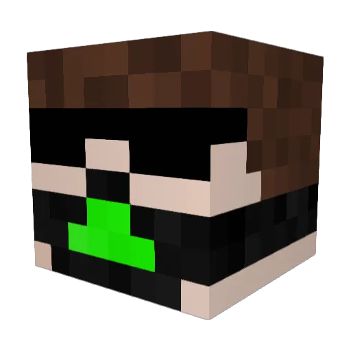 JaLeLue Minecraft avatar head, 3D render