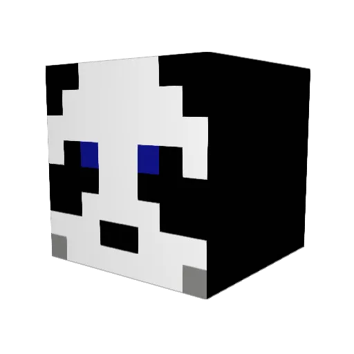 JaMatous Minecraft avatar head, 3D render
