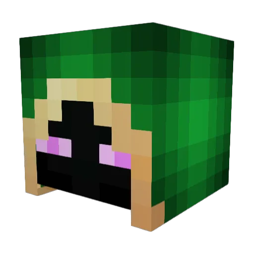JaMiDel Minecraft avatar head, 3D render