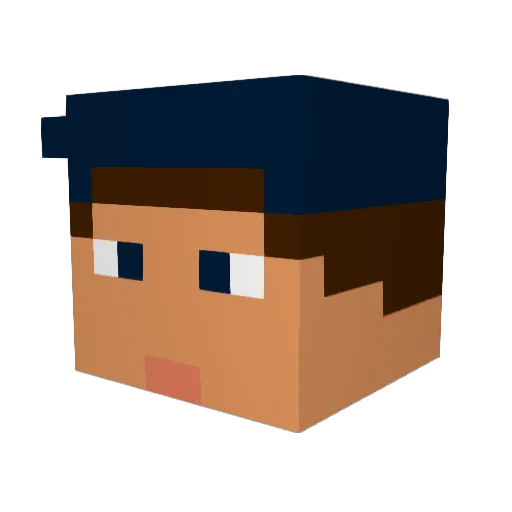 JaMiE_B_ Minecraft avatar head, 3D render