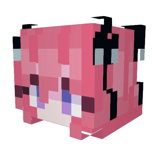 JaMorantGrizzly Minecraft avatar head, 3D render