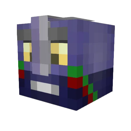 JaMorant__ Minecraft avatar head, 3D render