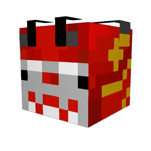 JaSpecific Minecraft avatar head, 3D render